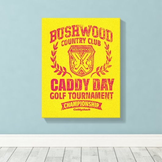 Caddyshack | Bushwood Country Club Caddy Day Golf Canvas Afdruk (Insitu (Houten vloer))