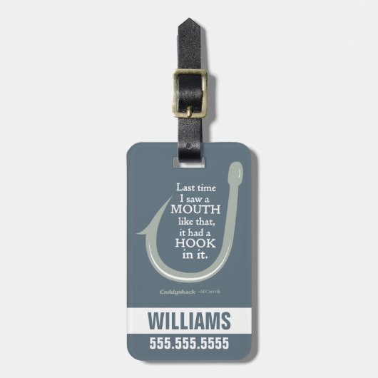 Caddyshack | De laatste keer dat ik zo'n mond zag Bagagelabel (Voorkant verticaal)