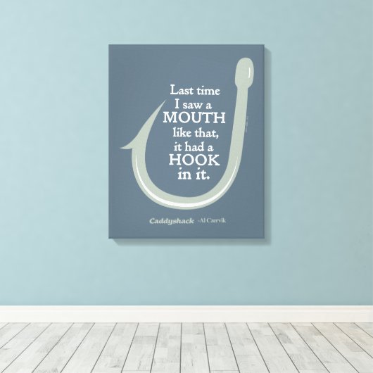 Caddyshack | De laatste keer dat ik zo'n mond zag Canvas Afdruk (Insitu (Houten vloer))