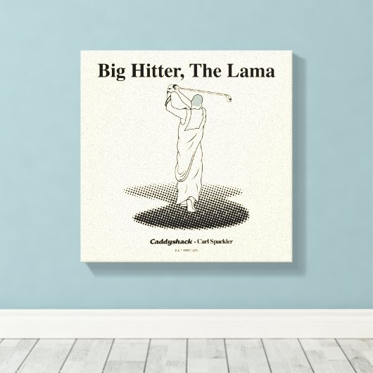 Caddyshack | Grote Hitter, de lama Canvas Afdruk (Insitu (Houten vloer))