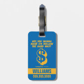 Caddyshack | Hé, wil je 14 dollar de moeite waard Bagagelabel (Achterkant verticaal)