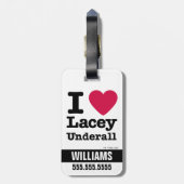 Caddyshack | I Love Lacey Underall Bagagelabel (Achterkant verticaal)