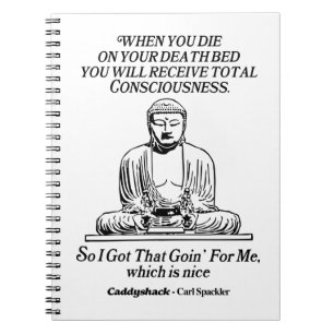 Caddyshack, ik heb dat voor me. notitieboek