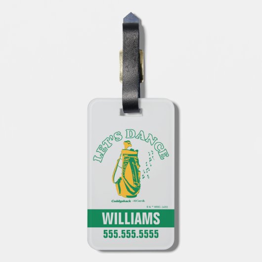 Caddyshack | Laten we Dance Bagagelabel (Achterkant verticaal)