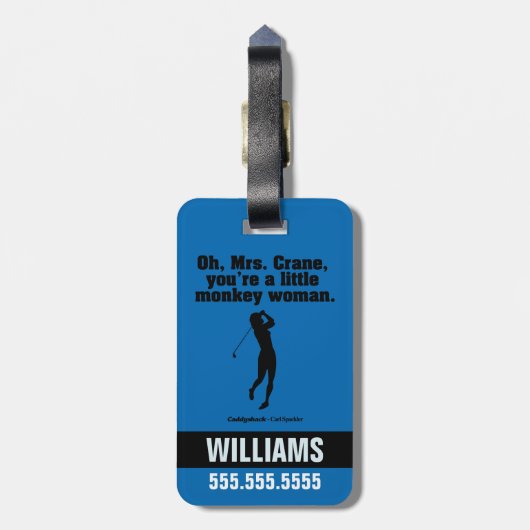 Caddyshack | Oh Mrs Crane Bagagelabel (Achterkant verticaal)