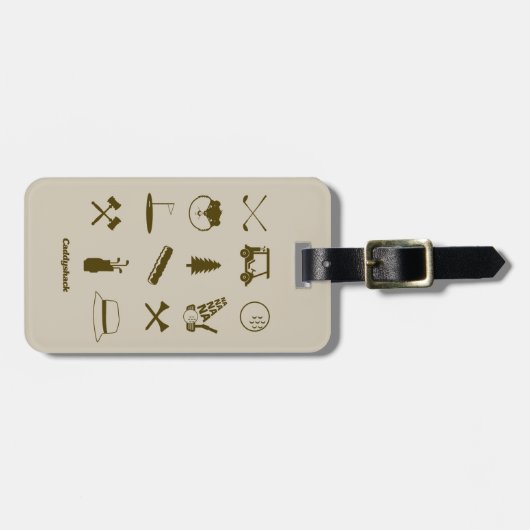 Caddyshack-pictogrammen Bagagelabel (Voorkant horizontaal)