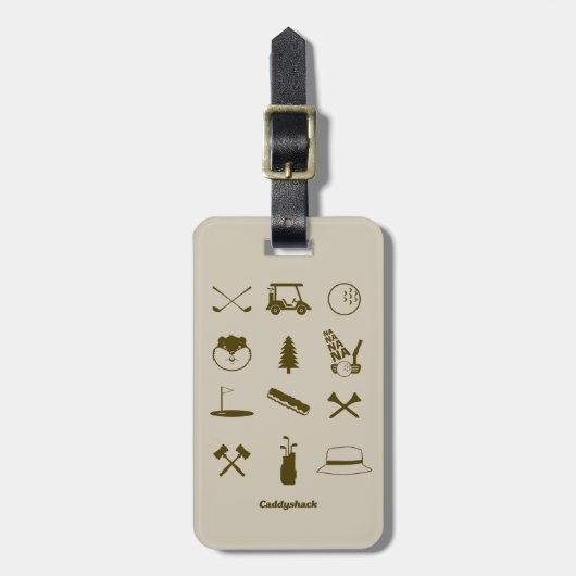 Caddyshack-pictogrammen Bagagelabel (Voorkant verticaal)