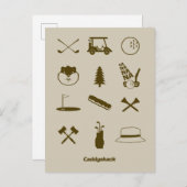 Caddyshack-pictogrammen Briefkaart (Voorkant / Achterkant)