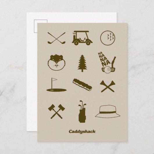 Caddyshack-pictogrammen Briefkaart (Voorkant / Achterkant)