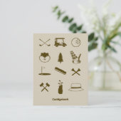 Caddyshack-pictogrammen Briefkaart (Staand voorkant)
