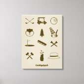 Caddyshack-pictogrammen Canvas Afdruk (Voorkant)