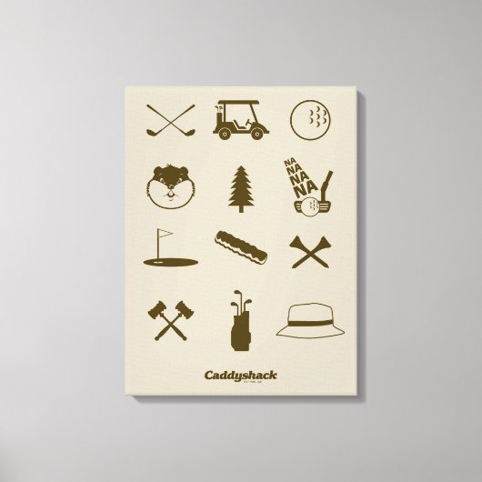 Caddyshack-pictogrammen Canvas Afdruk (Voorkant)