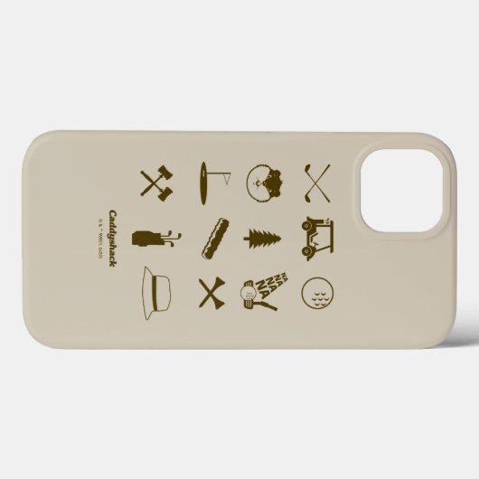 Caddyshack-pictogrammen Case-Mate iPhone Case (Achterkant (horizontaal))