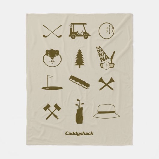 Caddyshack-pictogrammen Fleece Deken (Voorkant)