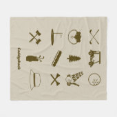 Caddyshack-pictogrammen Fleece Deken (Voorkant (Horizontaal))