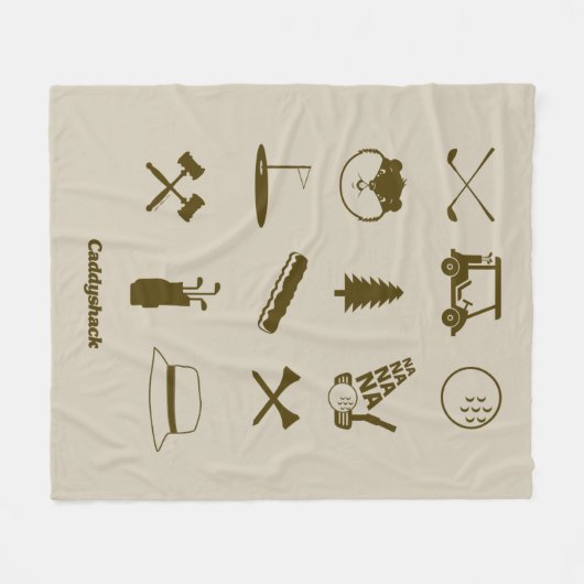 Caddyshack-pictogrammen Fleece Deken (Voorkant (Horizontaal))