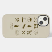 Caddyshack-pictogrammen iPhone Hoesje (Achterkant horizontaal)