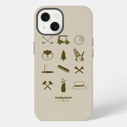 Caddyshack-pictogrammen iPhone Hoesje (Achterkant)