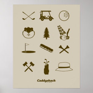 Caddyshack-pictogrammen Poster