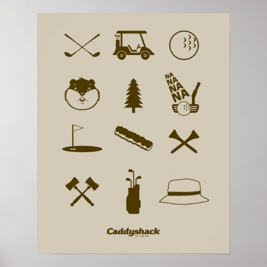 Caddyshack-pictogrammen Poster (Voorkant)