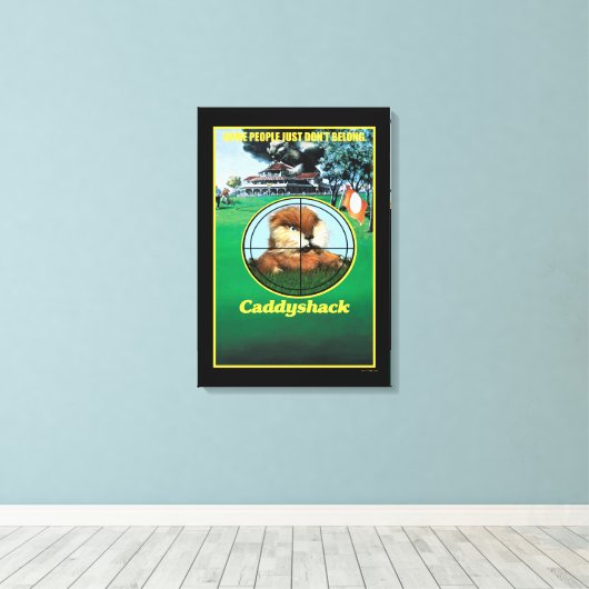 Caddyshack Poster Canvas Afdruk (Insitu (Houten vloer))