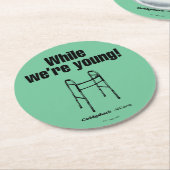 Caddyshack | Terwijl we jong zijn. Ronde Kartonnen Onderzetter (Gebogen)