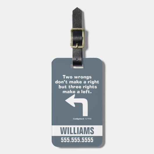 Caddyshack | Twee fouten maken geen recht Bagagelabel (Voorkant verticaal)