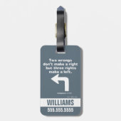 Caddyshack | Twee fouten maken geen recht Bagagelabel (Achterkant verticaal)