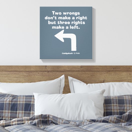 Caddyshack | Twee fouten maken geen recht Canvas Afdruk (Insitu (Slaapkamer))