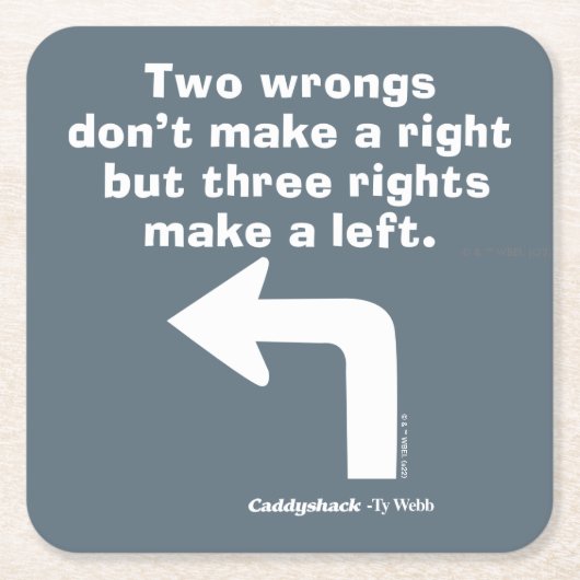 Caddyshack | Twee fouten maken geen recht Kartonnen Onderzetters (Voorkant)