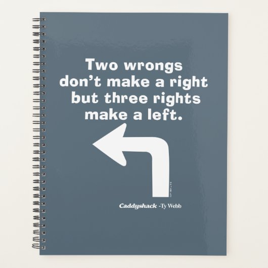 Caddyshack | Twee fouten maken geen recht Planner (Voorkant)