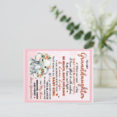 Cadeaau-idee olifant verjaardag voor mijn kleindoc briefkaart (Staand voorkant)