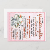 Cadeaau-idee olifant verjaardag voor mijn kleindoc briefkaart (Voorkant / Achterkant)