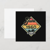 Cadeaau voor 60e verjaardag juni 1960 kaart (Voorkant / Achterkant)