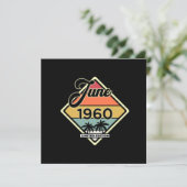 Cadeaau voor 60e verjaardag juni 1960 kaart (Staand voorkant)