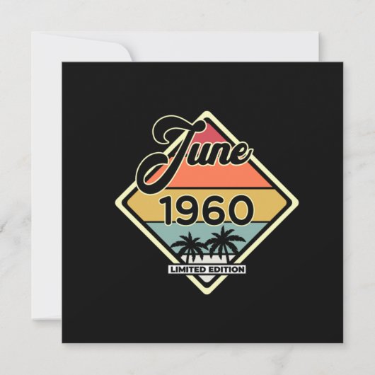 Cadeaau voor 60e verjaardag juni 1960 kaart (Voorkant)