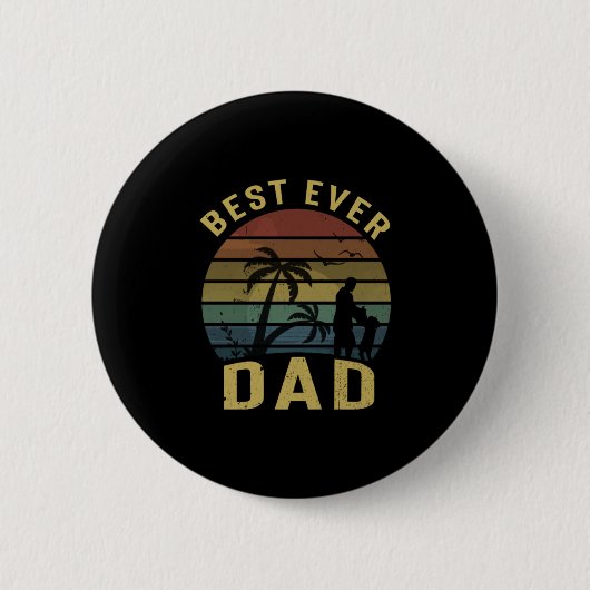 Cadeaau voor grootvader | Beste papa ooit Ronde Button 5,7 Cm (Voorkant)