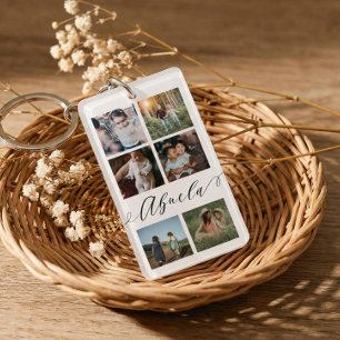 Cadeaau voor oma foto-collage aandenken sleutelhanger
