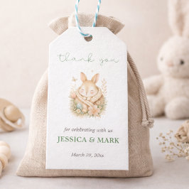 Cadeaautje om "dank je wel" te zeggen voor een bab cadeaulabel