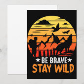 Cadeaautje voor camper Dapper Blijf Wild Kaart (Voorkant / Achterkant)