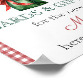 Cadeaotafel Rode Kerstmarkt Bruidsmeisje Poster (Hoek)