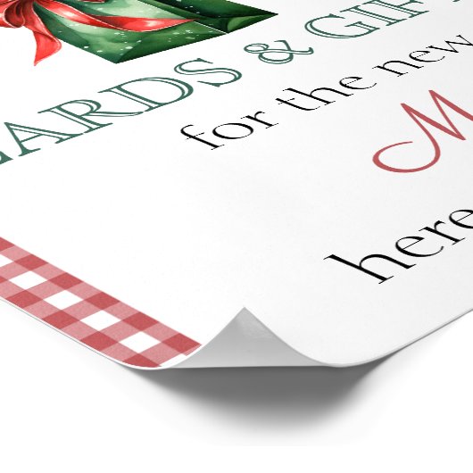 Cadeaotafel Rode Kerstmarkt Bruidsmeisje Poster (Hoek)