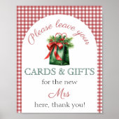 Cadeaotafel Rode Kerstmarkt Bruidsmeisje Poster (Voorkant)