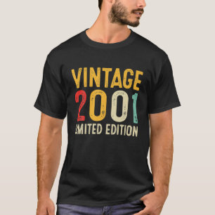 Cadeau 21e verjaardag 21 jaar oud vintage 2001 t-shirt