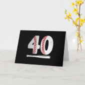 Cadeau 40ste verjaardag honkbal kaart (Gele Bloem)