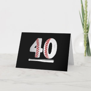 Cadeau 40ste verjaardag honkbal kaart