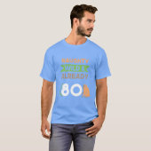 Cadeau 80 jaar verjaardag vrouwen Aap Monkey grapp T-shirt (Voorkant volledig)