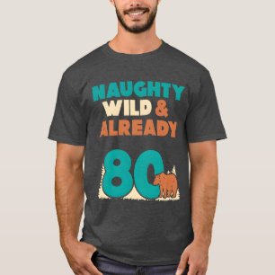 Cadeau 80 jaar verjaardag vrouwen Beer meisje T-shirt