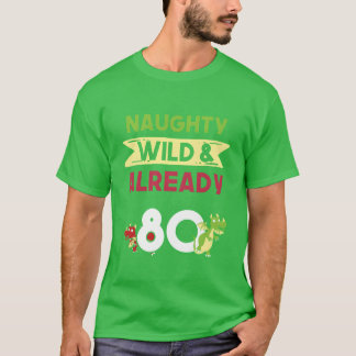 Cadeau 80 jaar verjaardag vrouwen Draak jongen T-shirt