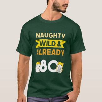 Cadeau 80 jaar verjaardag vrouwen Hamster meisje T-shirt